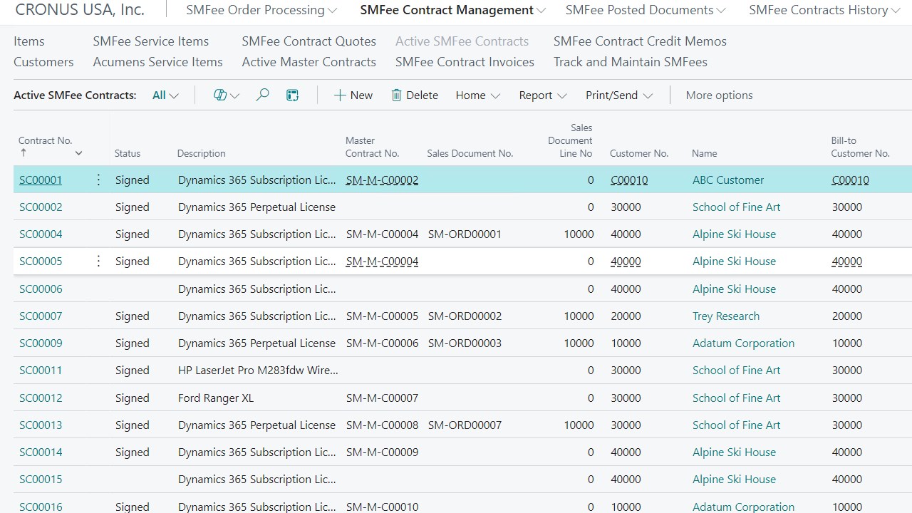 SMFee Contract Management